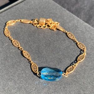 Alex and Ani magnetic chain bracelet with crystal